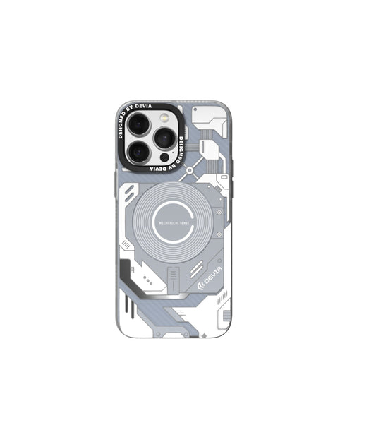 iPhone 15 Pro - Mecha Series + Mag - Blanco - Devia