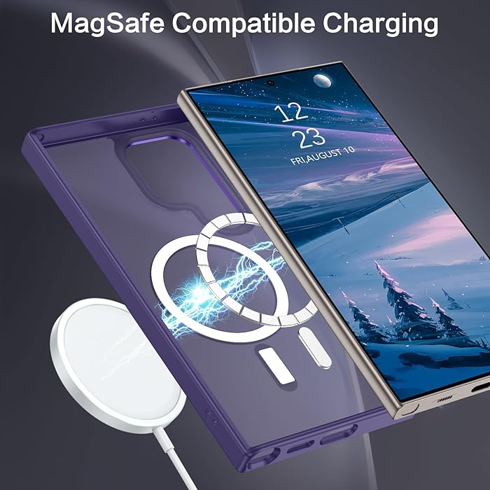 Samsung S24 Ultra - Case Luxury Mate - Magsafe - Purple