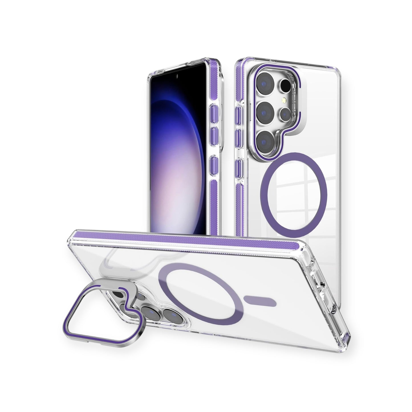 Samsung S25 Ultra - Stand Cámara - Magsafe - Clear Purple