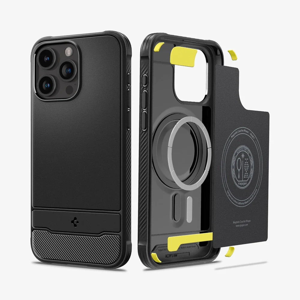 iPhone 15 Pro Max - Rugged Armor - MagSafe - Black - Spigen