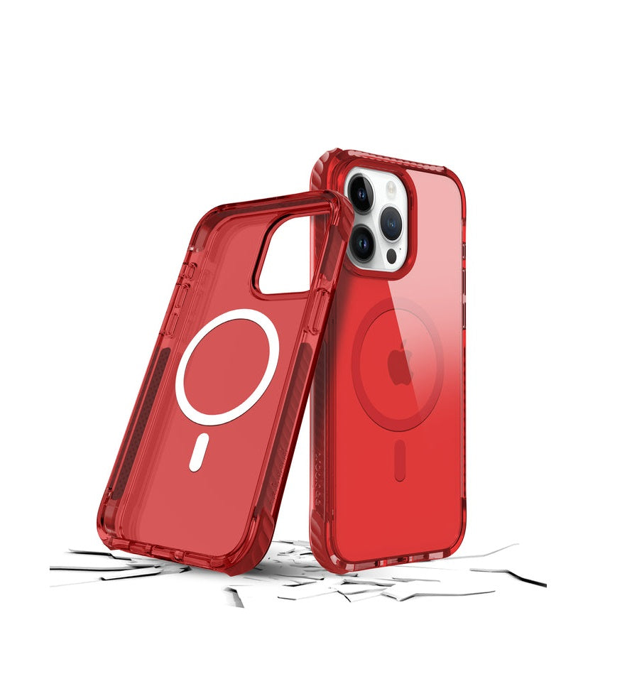 iPhone 15 Pro Max - Safetee Neo + Mag - Rojo Rubí - Prodigee