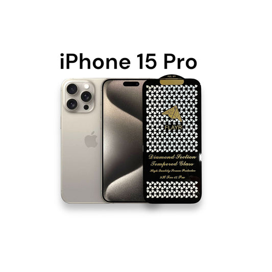 iPhone 15 Pro - Vidrios Templado HD - Diamond Premium - Flayr
