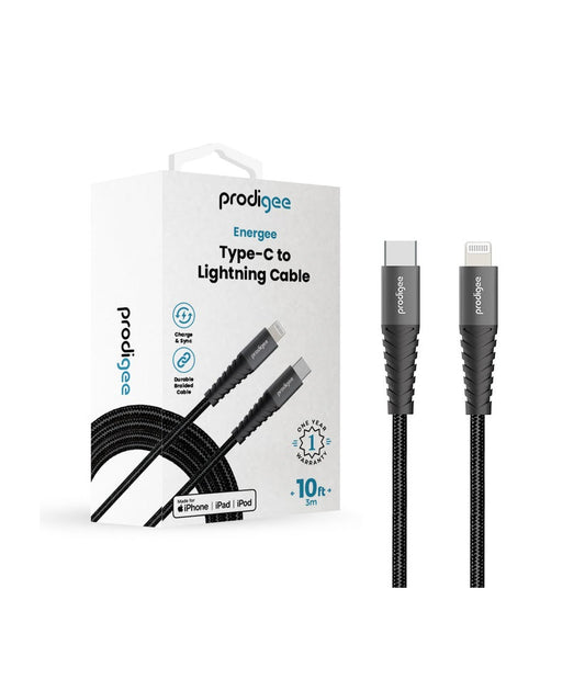 Cable de 3 metros - Energee - Tipo C a Lightning - Prodigee