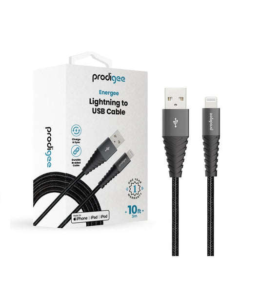 Cable de 3 metros - Energee - USB a Lightning - Prodigee