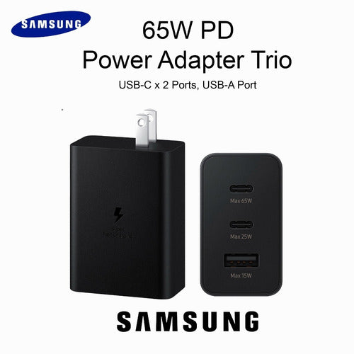 Adaptador Trio Super Carga Rápida - sin cable - 65W - Samsung